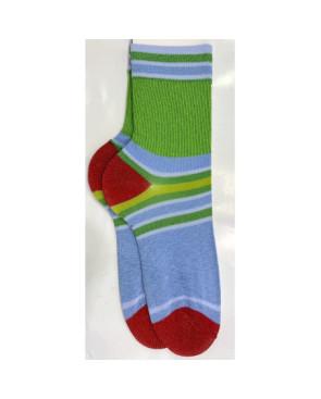 Chaussettes-Viscose-lurex-rayures-stylees-turquoise-tendance