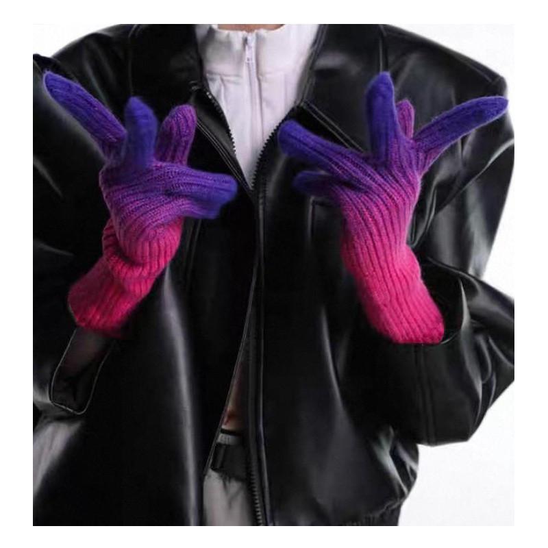Gants laine à Cotes Ouverts aux doigts