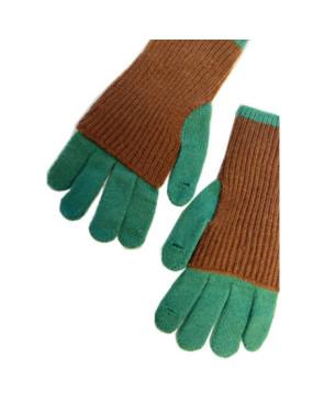 gants-mitaines-tricotés-laine-doigts-ouverts-brun-vert