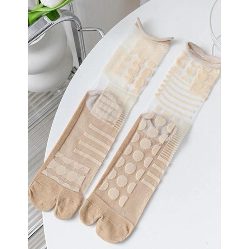 Chaussettes Crystal Tabis Effet pois rayures