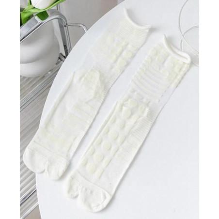 Chaussettes Crystal Tabis Effet pois rayures