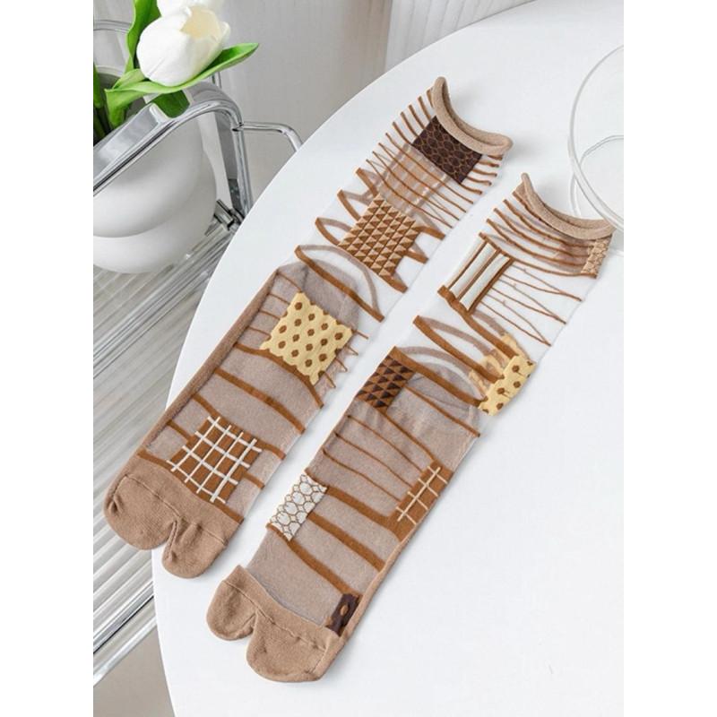 Chaussettes Crystal Tabis Patchwork Couture