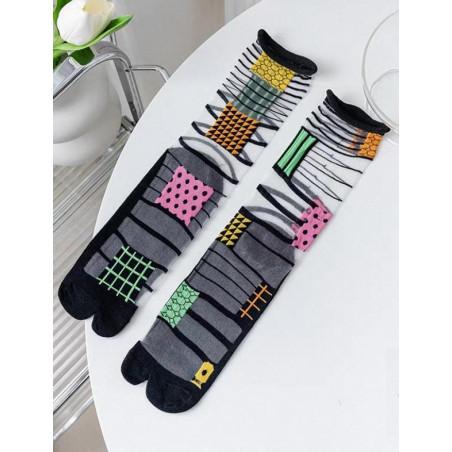 Chaussettes Crystal Tabis Patchwork Couture