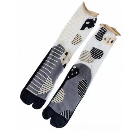 Chaussettes-les-petits-caprices-Crystal-Rayures-pois-rayé-psyché