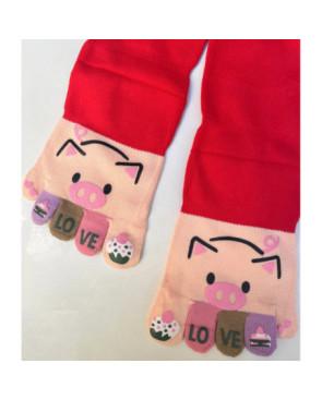 Chaussettes-coton-5-Doigts-Cochon-Mignon-d-amour-détail