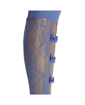 Mi bas Dentelle Ruban Bleu ciel