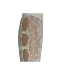 Mi bas Dentelle Ruban ivoire chic