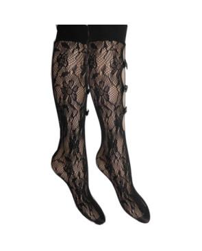 Mi-bas-Les-petits-caprices-dentelle-microfibre-noir-noeud-avant