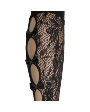 Mi bas Dentelle Ruban Sexy Noir