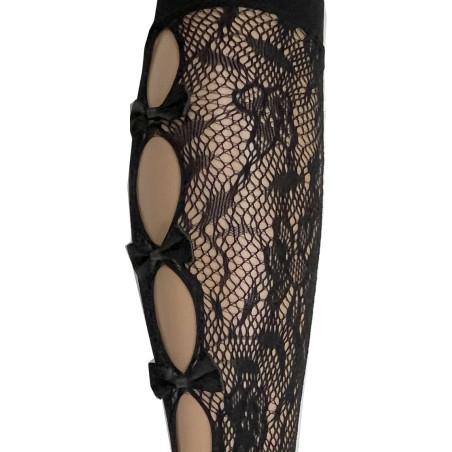 Mi bas Dentelle Ruban Sexy Noir