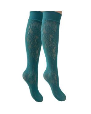 Mi-bas-Les-petits-caprices-dentelle-microfibre-Vert
