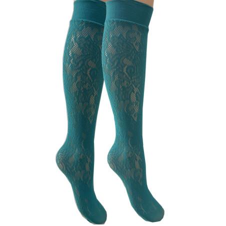 Mi-bas-Les-petits-caprices-dentelle-microfibre-Vert