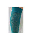 Mi bas Dentelle Fleuris Vert Caprices