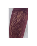 Mi bas Dentelle Fleuris bordeaux Caprices