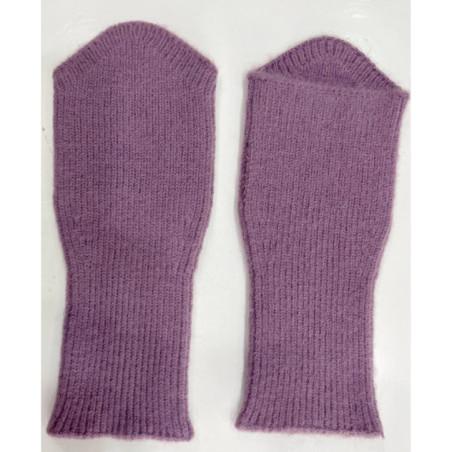 Mitaines Manchons Laine et cachemire  lilas