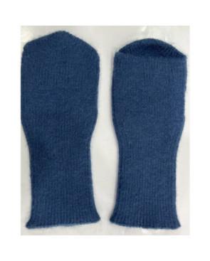Mitaines Manchons laine cachemire bleu Cobalt