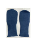 Mitaines Manchons laine cachemire bleu Cobalt