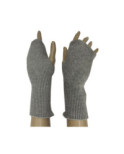 Mitaines Manchons laine cachemire Gris