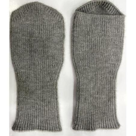 Mitaines Manchons laine cachemire Gris
