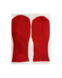 Mitaines Manchons laine cachemire Rouge