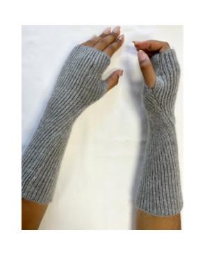 Mitaines Laine et cachemire Lurex Grises