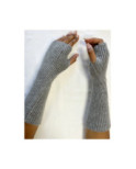 Mitaines Laine et cachemire Lurex Grises