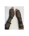 Manchon chic noir voile lurex