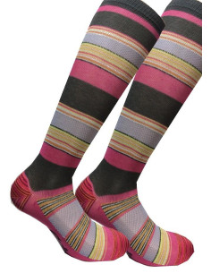 Mi bas Berthe aux grands pieds rayures friandise