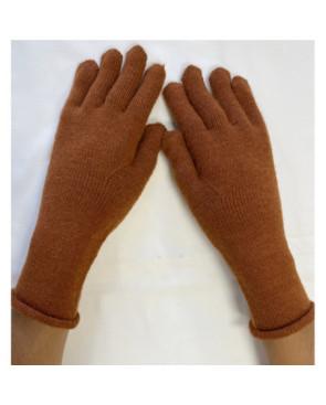 gants-tricotés-laine-doigts-ouverts-bruns