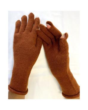 Gants Laine Doigts ouverts bruns