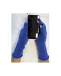 Gants Laine Doigts ouverts Bleu Klein