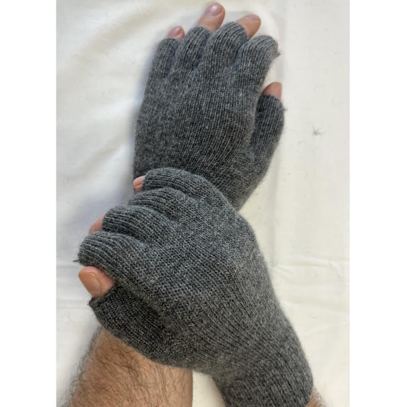 Mitaine 5 Doigts Laine Mixtes Gris