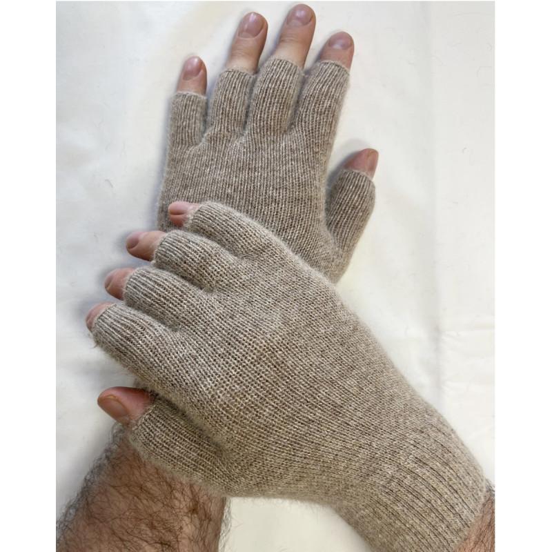 Mitaine 5 Doigts Laine Mixte taupe
