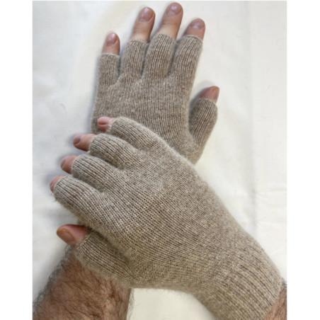 Mitaine 5 Doigts Laine Mixte taupe