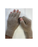 Mitaine 5 Doigts Laine Mixte taupe