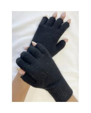 Mitaine 5 Doigts Laine Mixte Noir