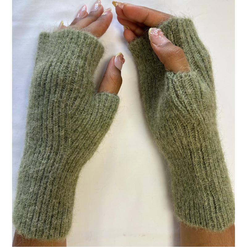 Mitaines manchons Alpaga Kaki