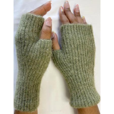 Mitaines manchons Alpaga Kaki