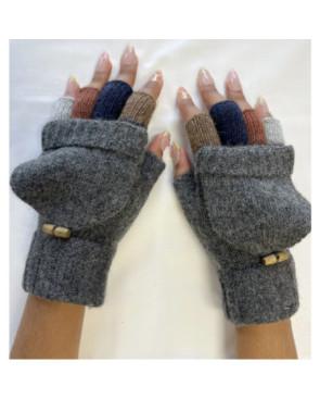 Mitaines-5-Doigts-rabats-pouce-ouvert-Antracithe-Chic