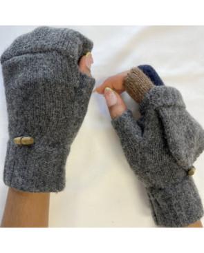  Mitaines-5-Doigts-rabats-pouce-ouvert-Antracithe-Chic-moufle