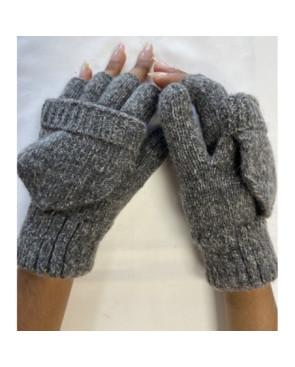Mitaines-unie-5-Doigts-rabats-velcro-pouce-fermé-gris-tacheté-profil