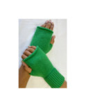 Mitaines manchons Laine Angora Vertes