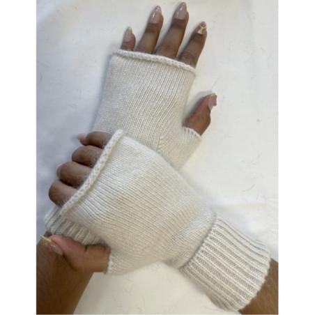 Mitaines-tubes-laine-angora-IVOIRE