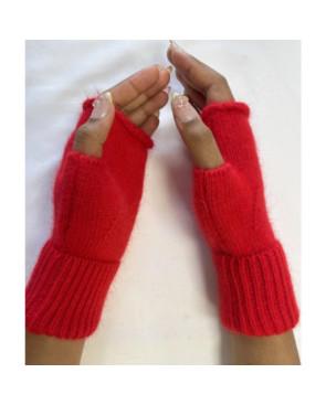 Mitaines-tubes-laine-angora-rouge