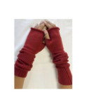 Mitaines Longues laine Cotes chics rouge italien
