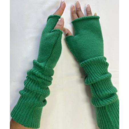 Mitaines-tubes-laine-cotes-VERT