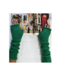Mitaines Longues laine Cotes chics Vert vif