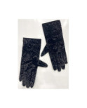 Gants Velours Frappé Flor Noir Caprices