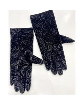 Gants Velours Frappé Flor Noir Caprices