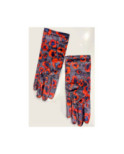 Gants Velours imprimé Papaverro Coquelicot